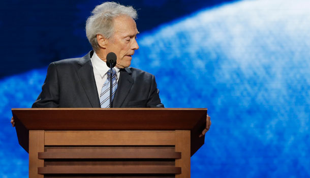 Actor Clint Eastwood addresses the Republican National Convention in Tampa, Fla., on Thursday, Aug. 30, 2012. /AP Photo/Charles Dharapak