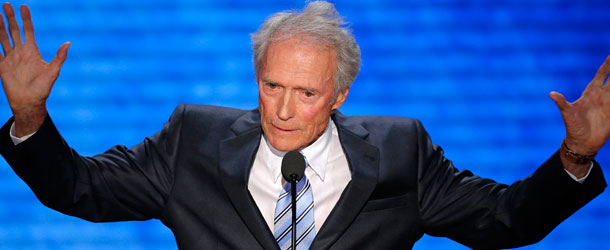 Actor Clint Eastwood addresses the Republican National Convention in Tampa, Fla., on Thursday, Aug. 30, 2012. /AP Photo/J. Scott Applewhite