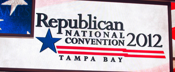 A Black camerawoman at the 2012 Republican National Convention at the Tampa Bay Times Forum in Tampa, Fla, was pelted with peanuts and berated. /AP Photo/Scott Iskowitz