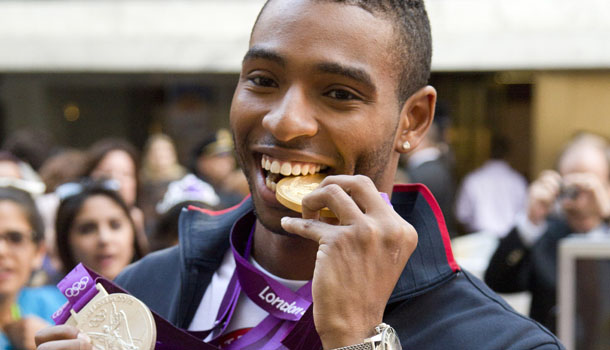 Cullen Jones brought home a gold and silver medal for swimming in the London Olympics. /Photo by Charles Sykes/Invision/AP