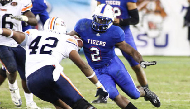 Tennessee State University's Trabis Ward in action.