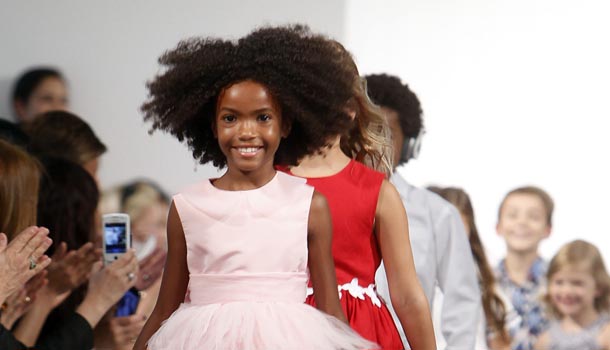 The Oscar de la Renta Spring 2013 childrenswear collection is modeled during Fashion Week, Wednesday, Sept. 12, 2012, in New York. /AP Photo/Jason DeCrow