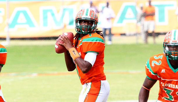 Florida A&M quarterback Damien Fleming in action. / Courtesy FAMU Sports Info.