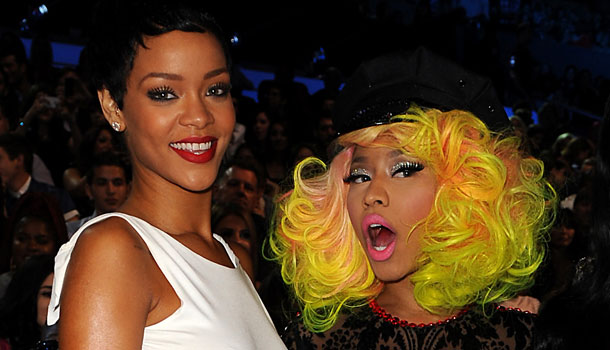 Rihanna and Nicki Minaj lead the American Music Awards nominations. /Photo: Daly/PictureGroup/ via AP