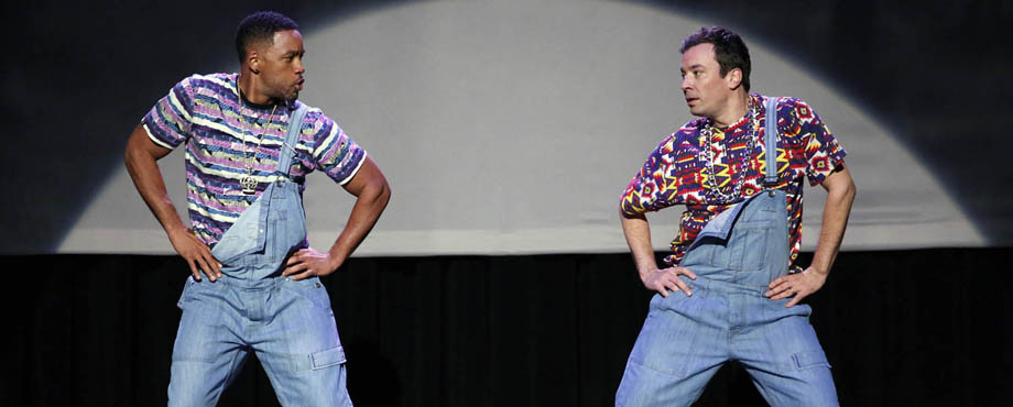 On the first episode of "The Tonight Show with Jimmy Fallon," the host joined actor Will Smith in presenting the "Evolution of Hip-Hop Dancing."